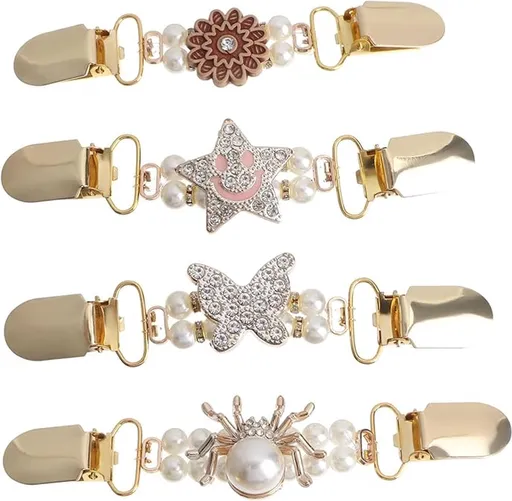 4 pieces - Cardigan clasp - Brooch clip - Women's cardigan clip - Cardigan clasp - Clothes clip - Cardigan clips - Cardigan pin - Cardigan clip - Non-slip fixed buckle - for dresses, shirts, sweaters, jackets