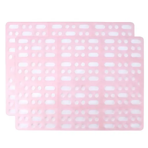 2pcs Rabbit Foot Mat Large Plastic Cage Mat for Guinea Pig Pet Cage Accessories - Pink