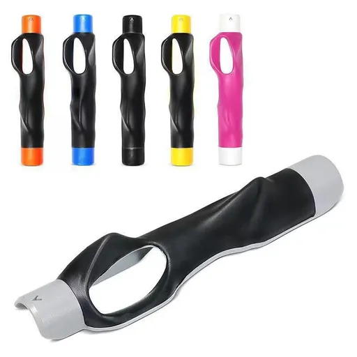 Golf Grip Trainer Hand Position Corrector with Ergonomic Moulded Grip for Beginner Swing Practice, Indoor and Outdoor Training, Grey