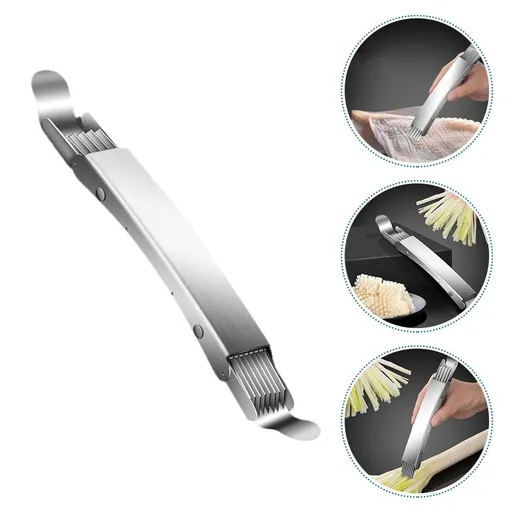 Stainless Steel Scallions Cutter with Double Heads for Versatile Kitchen Use