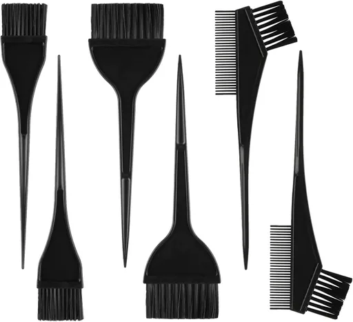 6 Pcs Hair Dye Brush Applicator Kit, Hair Color Brushes or Women Men, Hair Coloring Brush Set, Hair Color Applicator Brush Combs, Hair Dye Applicator Brush, Hair Tint Dyeing Hair Dying Tools Kits