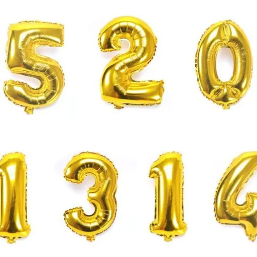 Hanlin 10inch Gold Metallic Balloons Pack of 50 16-inch