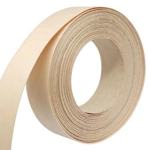Biaungdo Birch Edge Banding 1-1/2 Inch x 50ft, Wood Veneer Roll Tape Banding Pre-Glued, Iron-on Veneer Edging Band Strips for Cabinet, Furniture Restoration