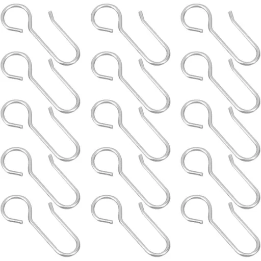 50pcs Ceiling Curtain Hooks for Track Systems, Zinc Plated Steel, Easy Installation, Sturdy Stability, Sliding Track Accessory for Home Use