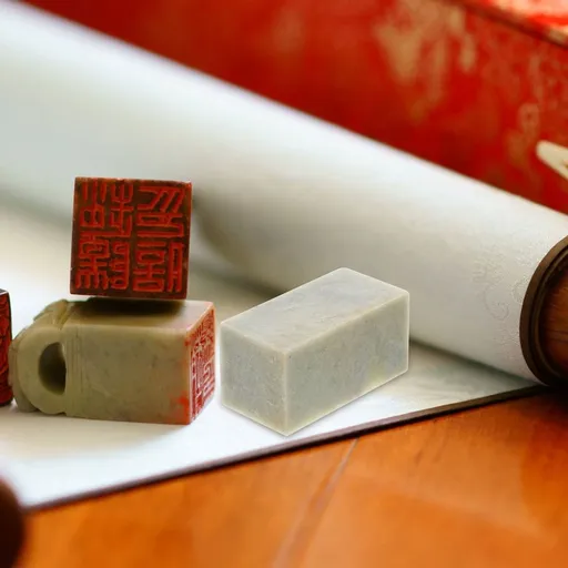 Green Blank Stone Stamp for Name Engraving, Chinese , and Art Projects