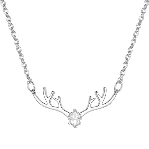 3PCS Deer Memorial Pet Ash Box, Sterling Silver Pendant Cute Antler Deer Jewelry, Deer Necklace,December+April+January