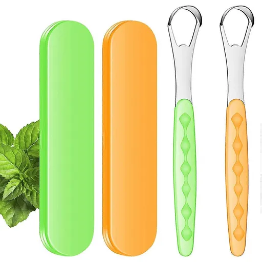 Tongue Scraper Cleaner, Stainless Steel Tongue Cleaner for Adults & Babies