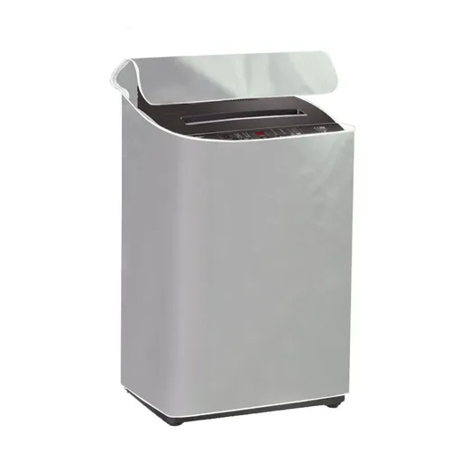 Washing Machine Cover Thickening Double-Side Silver Coated Fabric Waterproof Sunscreen Dust-Proof Cover（L）
