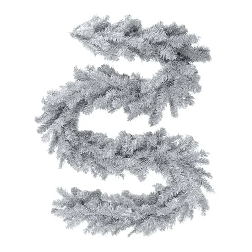 Silver Christmas Tinsel Garland Glitter PVC Holiday Garland for Fireplace Mantel Staircase Front Door Christmas Tree Wall Indoor Covered Outdoor Decoration 106.29 inch