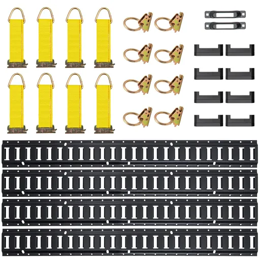 E Track Tie Down Rail Kit 30PCs 1.52m E Track Rails Enclosed Cargo Trailer