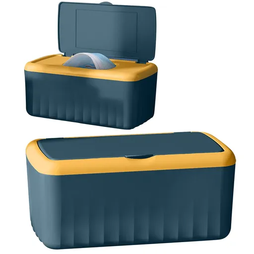 Tissue Box with Lid, Modern Desktop Tissue Box Holder, Facial Tissue Dispenser Box, Cover Holder Napkin Organizer Wet Tissue Box, 22 x 12 x 10 cm