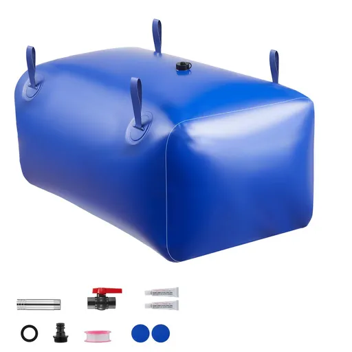 Water Storage Bladder 240L Large Capacity Portable Collapsible Soft Water Container Leakproof Tear-Resistant PVC for RV Truck Outdoor Use
