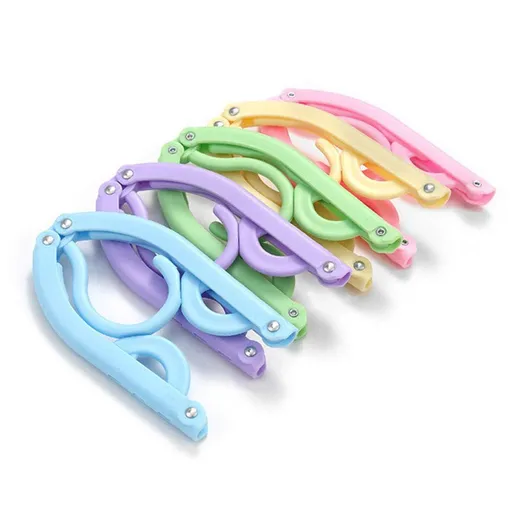 10 Pcs Travel Hangers Portable Folding Clothes Hangers Travel Accessories Foldable Clothes Drying Rack for Travel (Colorful 10pcs)