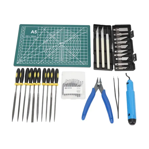 3D Print Tool Kit Includes Debur Tool Pliers Tweezers Cutting Board 3D Printing Accessories for Removing Cleaning Finishing