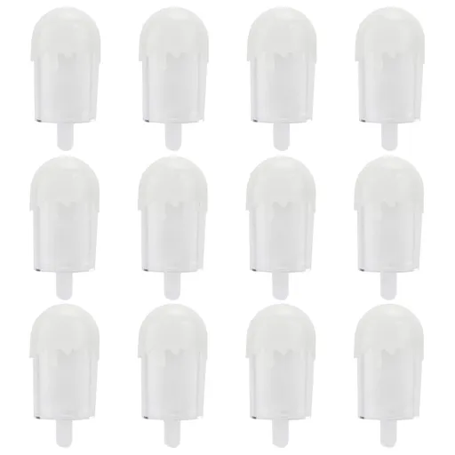 12Pcs Ice Cream Shape Candy Box Plastic Candy Case Container Wedding Party SuppliesWhite