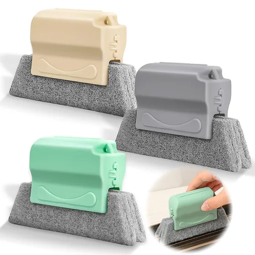 3 Pcs Window Groove Cleaning Brush, Window Cleaner Tool, Magic Window Cleaning Brush, Quickly Clean All Window Slides and Gaps