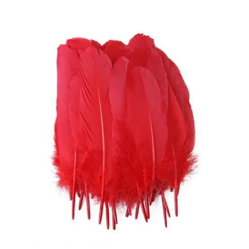 50X Craft Feathers Goose Feather Diy Art Party Decoration Wedding Dream Catcher - Red
