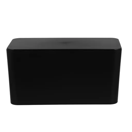 Black Plastic Cable Organizer Box for Home and Office Storage, and Easy to Use, 1 Piece
