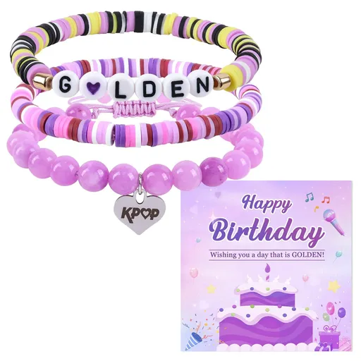 Kpop Demon Hunters Bracelets,KPop Bracelet Merch Stuff for Birthday,Christmas,Party,Gifts,Kpop Jewelry for Girls Women Daughter Sister Fans