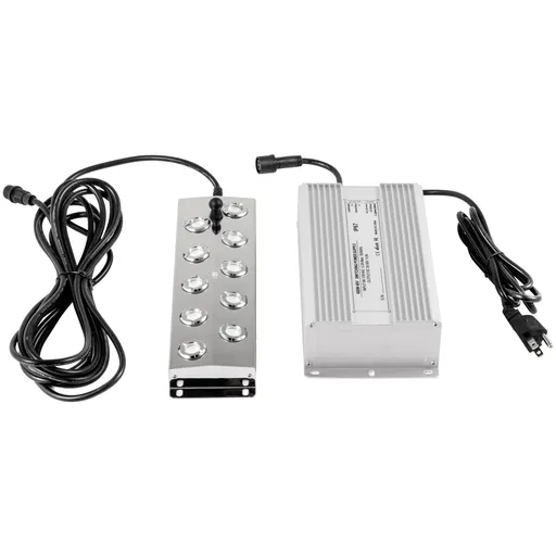 Mist Maker 10 Head Ultrasonic Mist Fogger with Waterproof Power Supply Ultrasonic Fogger Humidifier Stainless Steel Pond Mister Fogger 5kg/h Ultrasonic Mist Humidifier for Gardening and Pond