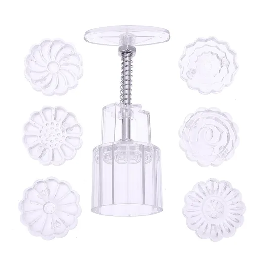 Round Mold for Baking - Hand Press Stamper for Cookies, Jelly, Fondant, Cake Decorating and Shaping