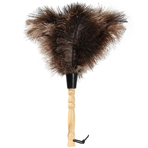 Ostrich Feather Duster Feather Duster Fluffy Natural Genuine Ostrich Feathers with Wooden Handle and Eco-Friendly Reusable