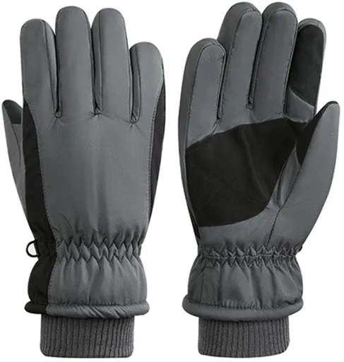 Ski Gloves, Touchscreen Gloves, Winter Gloves for Men and Women, Warm Gloves, Cycling Gloves, for Cold Weather, Travel and Daily Winter Wear, Grey