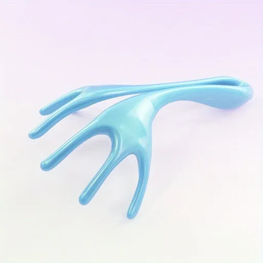 1 Portable Manual Head Massager with Frog-Claw Claws, Scalp Relaxation Tool for Hair Care Without Damaging Scalp or Tangling Hair Sky Blue