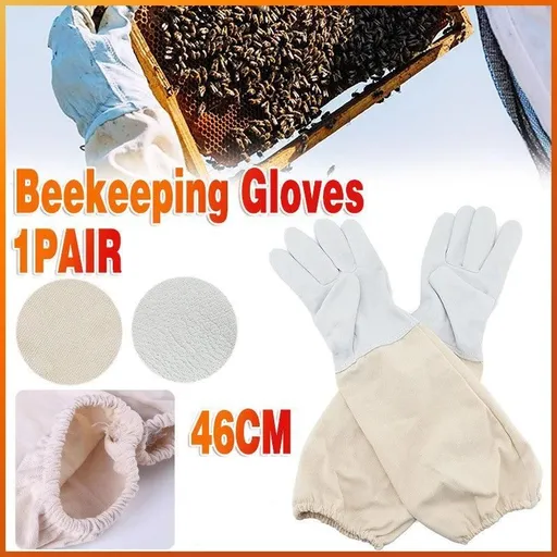 Goatskin Protective Bee Keeping and Vented Long Sleeve Beekeeping Gloves