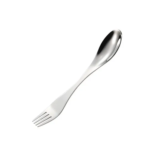 2pcs Stainless Steel Double- ended Multifunction Fork Spoon Flatware for Camping Picnic Travel for household, restaurant