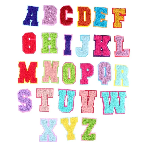 26pcs Letter Embroidery Applique Patches for Sewing Jeans, Bags, Clothes - Decorative Fabric Iron- Designs