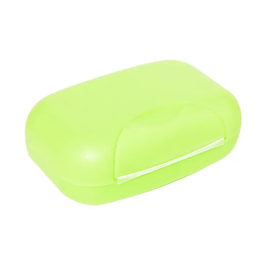 Travel Soap Container Waterproof Portable Bar Soap Case Holder Leakproof Soap Box for Home Hotel Green