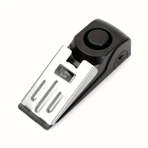 2pcs/1pc Portable Door Stop with 120dB Alarm Siren, Anti-Theft Security System for Hotel, House, Travel and Personal Safety 1pc-Black