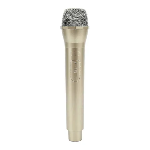 Prop Microphone - Gold Plastic Fake Karaoke Mic for Stage or Party Use