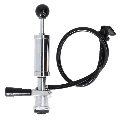 Beer Keg Pump with Black Beer Faucet Stainless Steel Draft Beer Party Pump for American D System Kegs