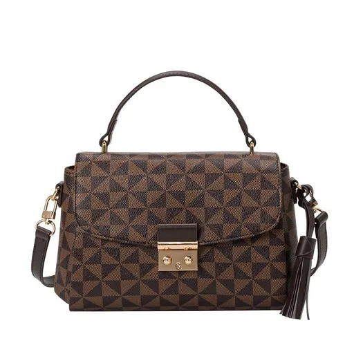 Crossbody Bags for Women - Shoulder Bag Fashion Print Style, Lock Design Handbags for Women, Adjustable Shoulder Strap