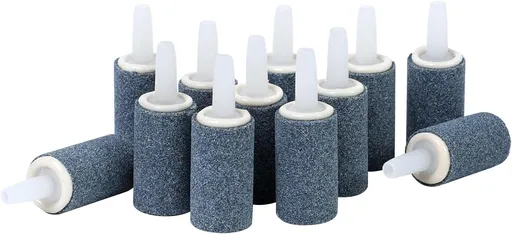 Aquarium Air Stones 1 inch 12 Pack, Bubble Stone, Aerator Bubble Differ, Air Pump Accessories for Aquariums, Fish Tanks, and Hydroponics