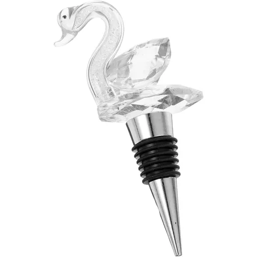 Zinc Alloy Crystal Bird Wine Bottle Stopper with Rubber Seal for Bar Wedding Party
