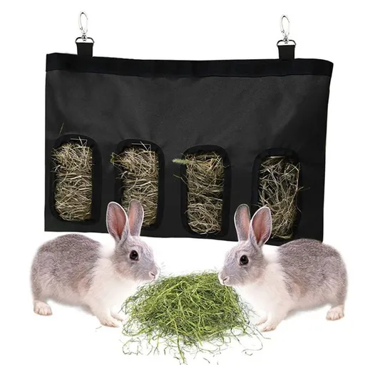 Rabbit Hay Feeder Bag, Guinea Pig Hay Feeder Storage, Rabbit Hay Bag, Hay Bag Hanging Feeder for Rabbit Guinea Pig