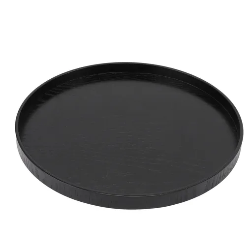 Sturdy Wood Serving Tray, Elegant Round Multifunction Wooden Tea Tray for Cafe Office Dining Table, Easy to, Wide Application