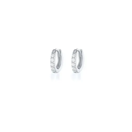 7sizes Hoop Earring Silver Zirconia Ear Huggie Hoop Cartilage Piercing Jewellery - Silver-5mm