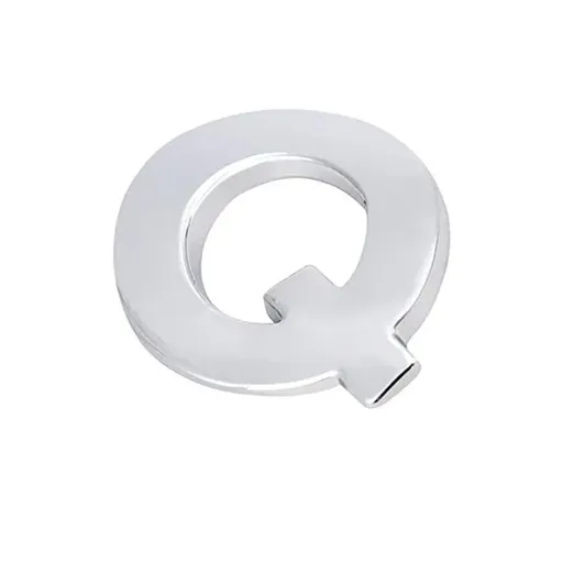 A-Z Alphabet Letters Car Sticker Self Adhesive Auto Badge Emblem 3D Chrome Good - Q