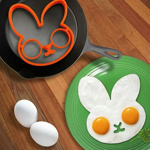 Breakfast Mold Silicone Egg Pancake Ring Shaper Cooking Tool DIY Kitchen Accessories Gadget Egg Fired Mould (Rabbit)