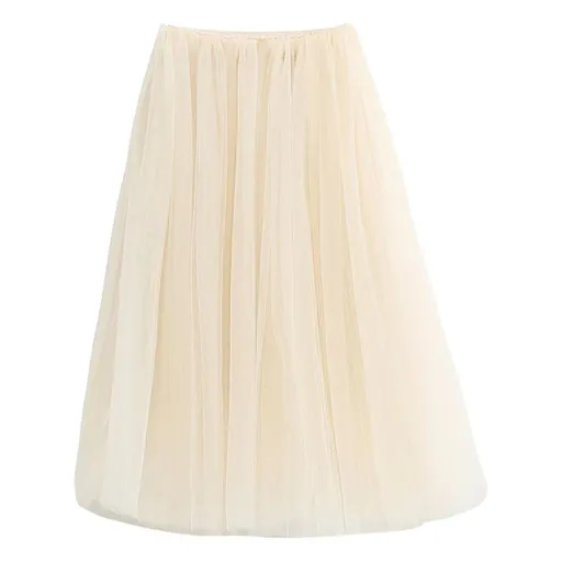 Girls Skirt Bei Congmei Polyester Mesh Solid Little headhunters like T-shirts White 120cm