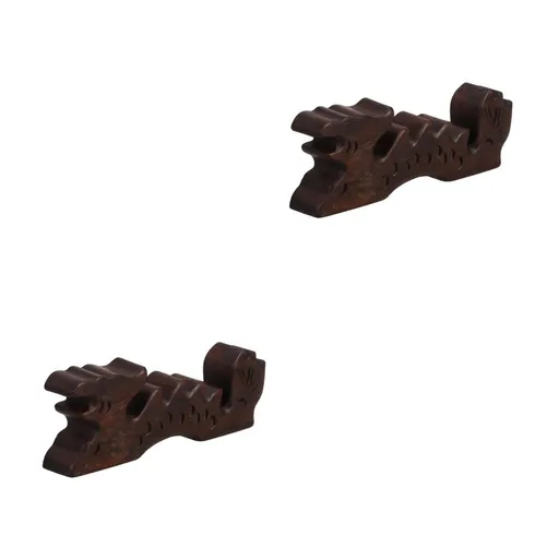 Wooden Calligraphy Brush Holder Elegant Desktop Decoration 2Pcs