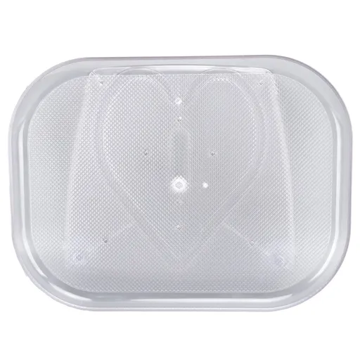 Refrigerator Turntable Organizer Transparent Rectangular Countertop Condiment Storage Rack for Household Kitchen Big Size