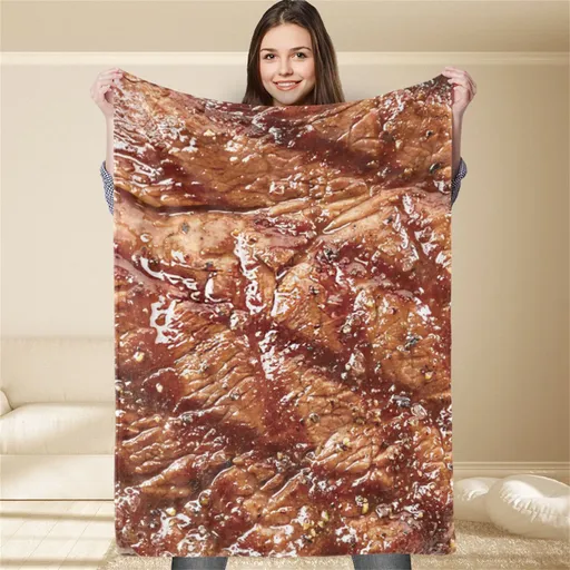 Throw Blanket Clear Food Photo Printed Soft Polyester Skin Friendly Funny for Home Sleeping Office Outdoors 80x100cm / 31.5x39.4in