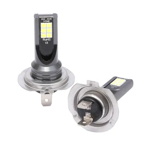 H3 LED Fog Light Bulbs Golden Yellow 3000K Chips with Projector Super Bright DRL Daytime Running Lamp Amber- 1 Pair