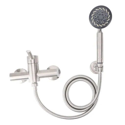 Shower Faucet Set Shower System Stainless Steel Water Saving Multifunction Handheld Shower and Rain Shower Combo Set for Bathroom