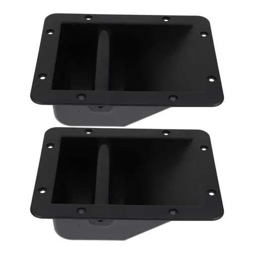 Loudspeaker Handles Recessed Black Plastic Practical for Heavy Equipment 2Pcs